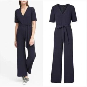 Banana Republic Navy Blue Jumpsuit with Belt 6 Tall